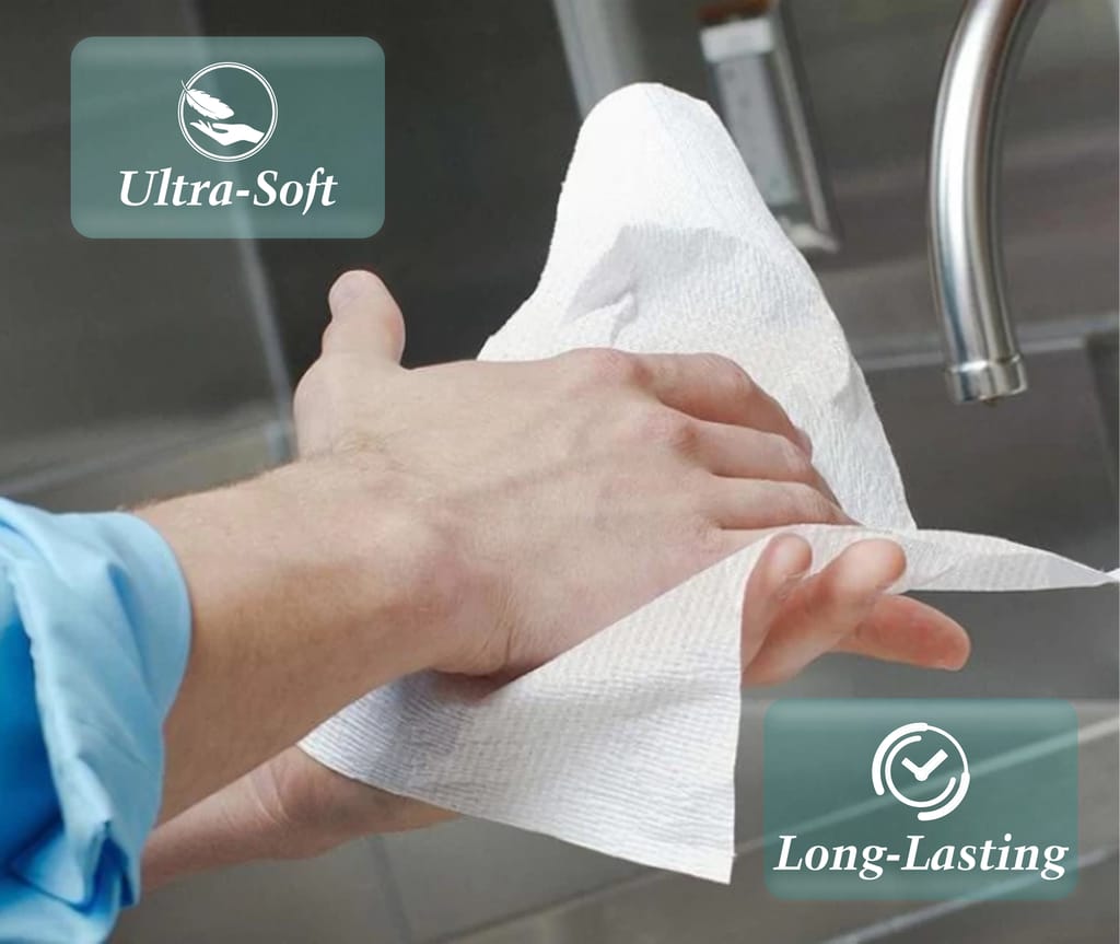 Claret Soft 1-Ply White Napkins, 100 Sheets/Pack, 8 Packs – Absorbent, Disposable Tissue for Dining, Parties, Kitchen & Everyday Use, Hygienic