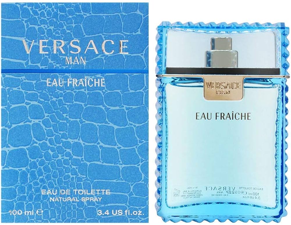 Versace Eau Fraiche Eau De Toilette Spray 100ml | Refreshing Citrus Fragrance for Men