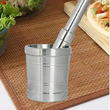  **Product Title:** Stainless Steel Mortar and Pestle Set for Grinding Spices, Herbs, and More