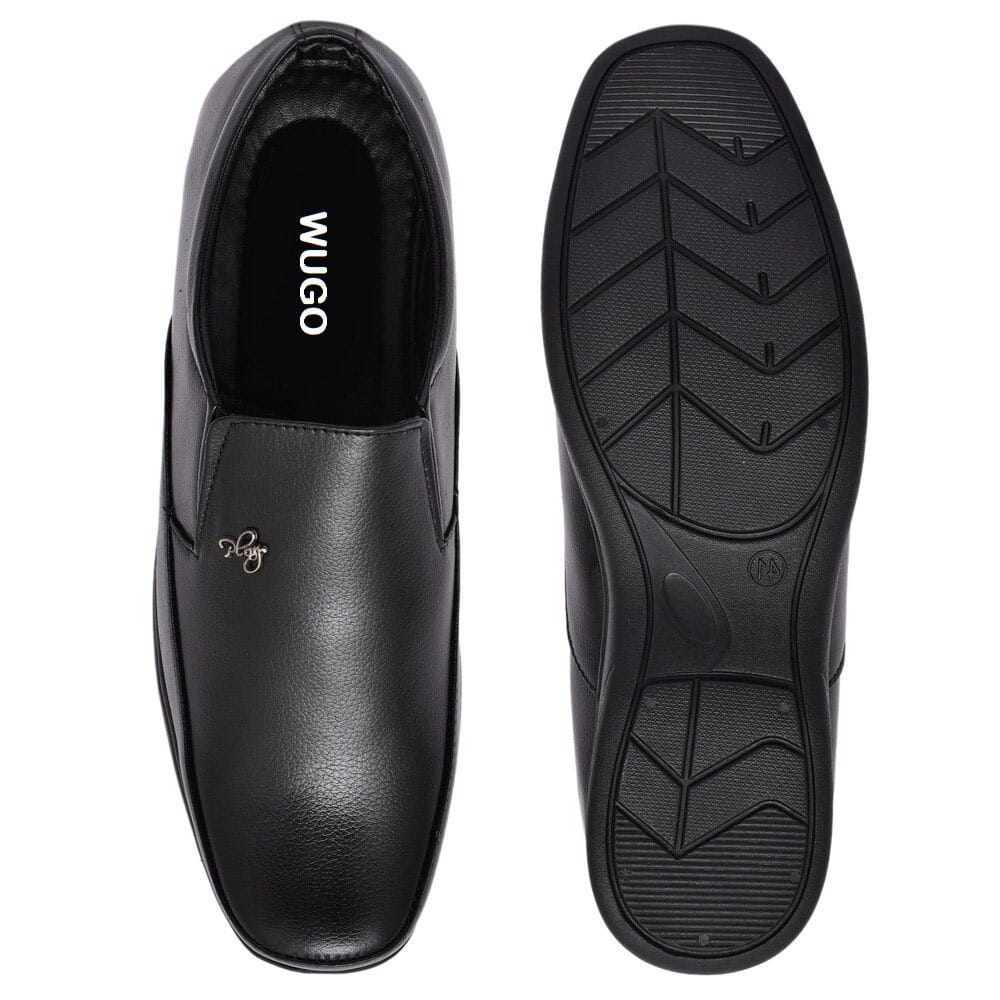 WUGO::Latest Trendy Men Formal Shoes|Black Moccasin Shoes|Office Shoes For Men's & Boys (Free Home Delivery)