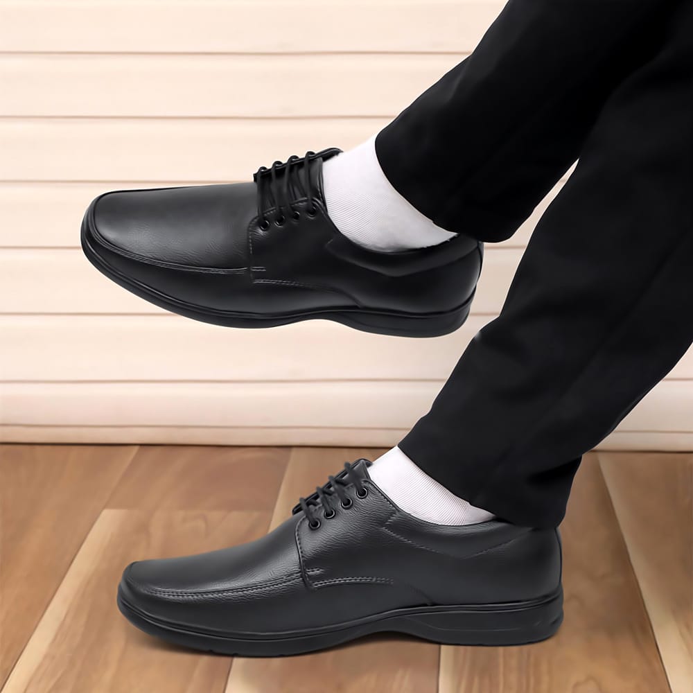WUGO::Latest Trendy Men Formal Shoes|Black Derby Shoes|Office Shoes For Men's & Boys (Free Home Delivery)