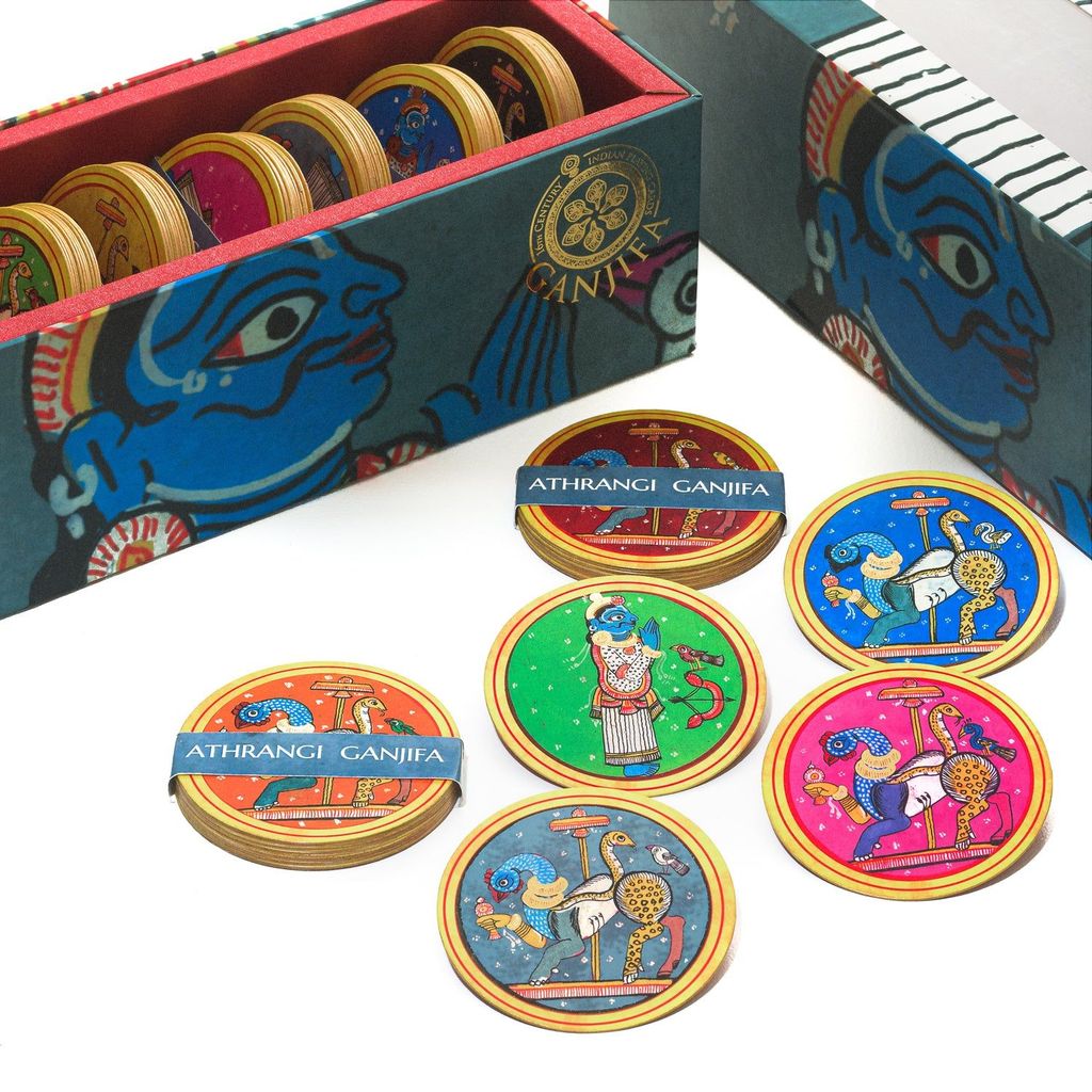GANJIFA Printed Playing Cards Athrangi Set/96