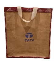 Large jute bag with red border Large jute bag with red border