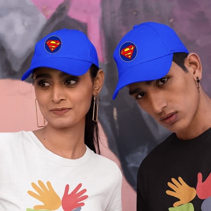 Cotton Baseball Caps-Superman Icon Design-1-By EqualLife -EL9170006