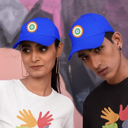 Cotton Baseball Caps-Indian Flag Design-2-By EqualLife -EL9170017