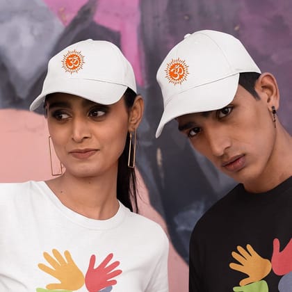 Cotton Baseball Caps-Om Icon Design-1-By EqualLife -EL9170023
