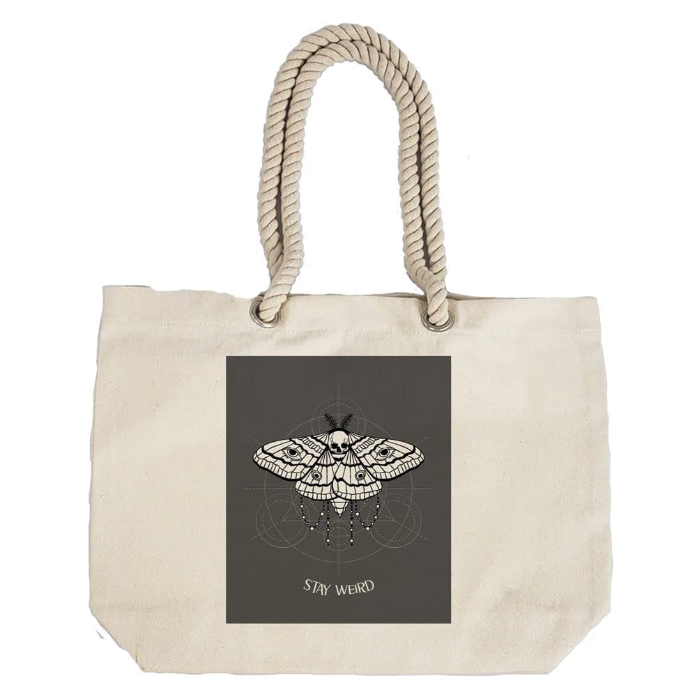 Eco-Friendly Recycled Cotton Canvas Tote Bag - Stay Weird Design - EL8220127