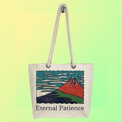 Eco-Friendly Recycled Cotton Canvas Tote Bag – Mount Fujiama Design – EL8220116