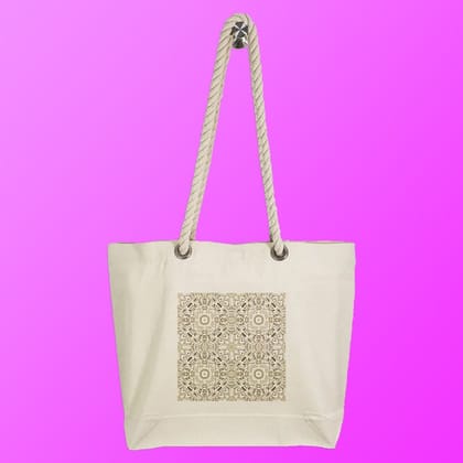 Eco-Friendly Recycled Cotton Canvas Tote Bag - Abstract Art Design-98 - EL8220344