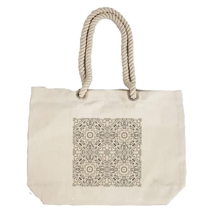 Eco-Friendly Recycled Cotton Canvas Tote Bag - Abstract Art Design-98 - EL8220344