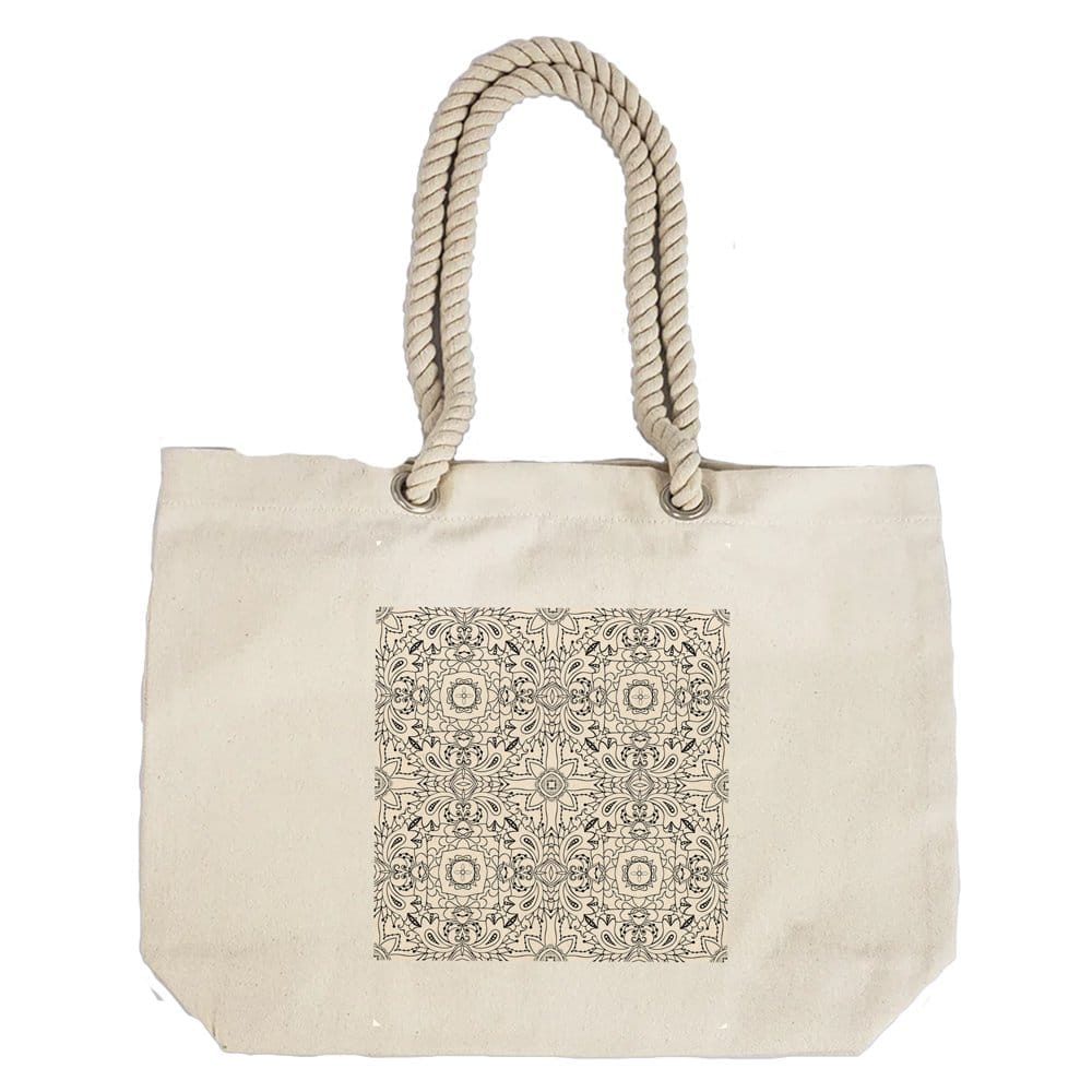 Eco-Friendly Recycled Cotton Canvas Tote Bag - Abstract Art Design-98 - EL8220344