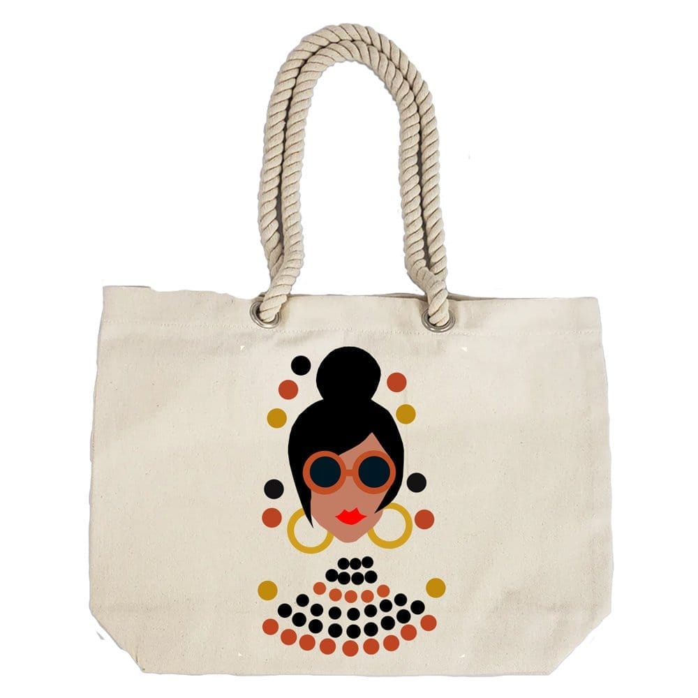 Eco-Friendly Recycled Cotton Canvas Tote Bag - Mrs. Pinto Design-64 - EL8220310