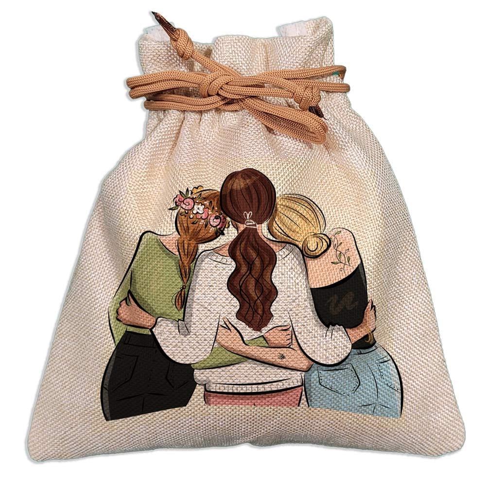 Eco-Friendly Designer Jute Potli Bag - Design-35 - EL8220290