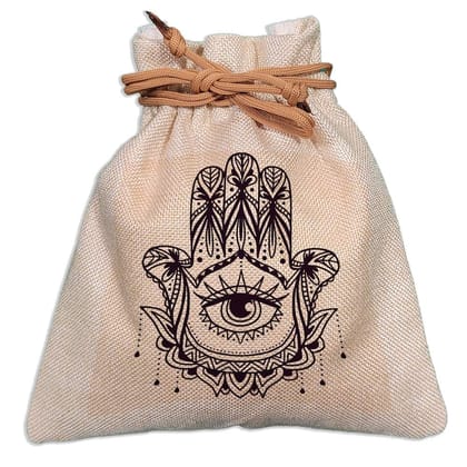 Eco-Friendly Designer Jute Potli Bag - Design-5 - EL8220260