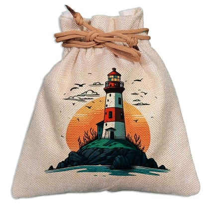 Eco-Friendly Designer Jute Potli Bag - Design-51 - EL8220306