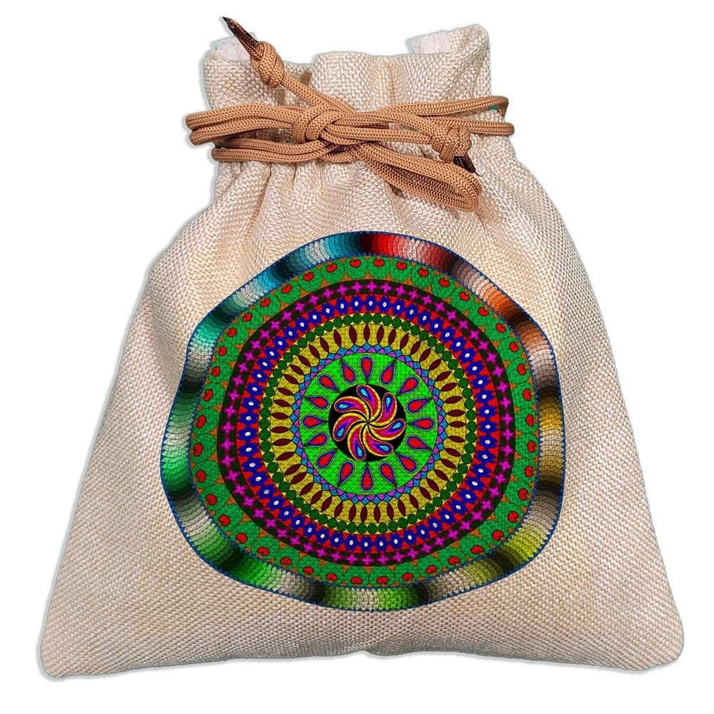 Eco-Friendly Designer Jute Potli Bag - Design-31 - EL8220286