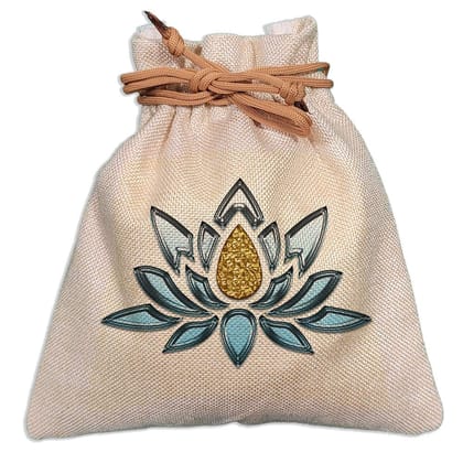 Eco-Friendly Designer Jute Potli Bag - Design-32 - EL8220287