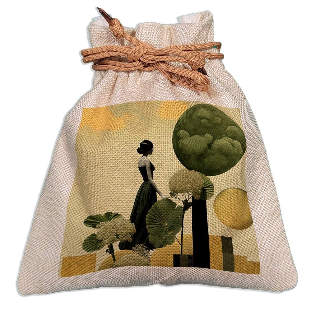 Eco-Friendly Designer Jute Potli Bag - Design-48 - EL8220303