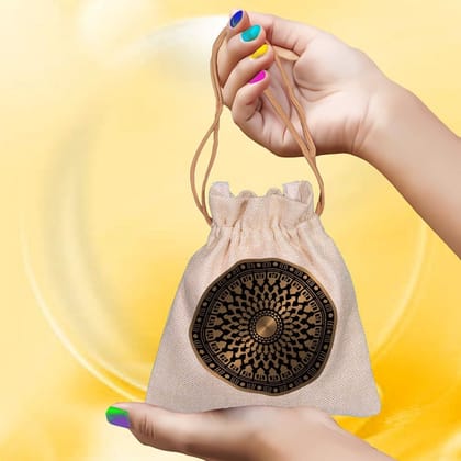 Eco-Friendly Designer Jute Potli Bag - Design-37 - EL8220292