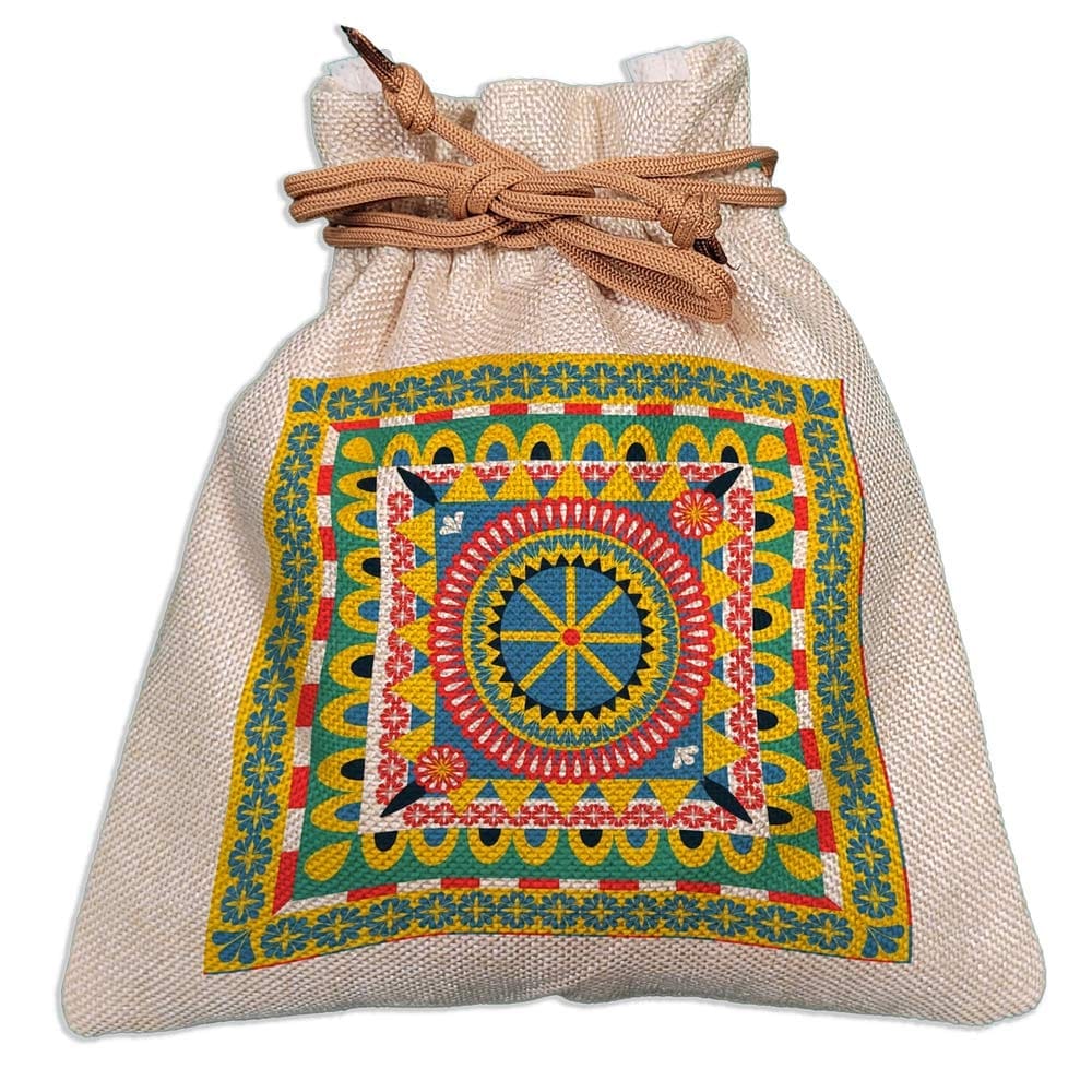 Eco-Friendly Designer Jute Potli Bag - Design-53 - EL8220308