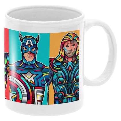 Designer Ceramic Mug-Superheros Art Deco Design-01-By EqualLife -EL7222124