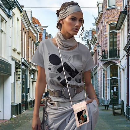 Eco-Friendly Recycled Cotton Canvas Mobile Phone Sling  Bag - Design-11 - EL8220191