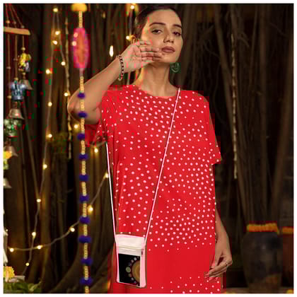 Eco-Friendly Recycled Cotton Canvas Mobile Phone Sling  Bag - Design-9 - EL8220189