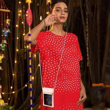 Eco-Friendly Recycled Cotton Canvas Mobile Phone Sling  Bag - Design-29 - EL8220209