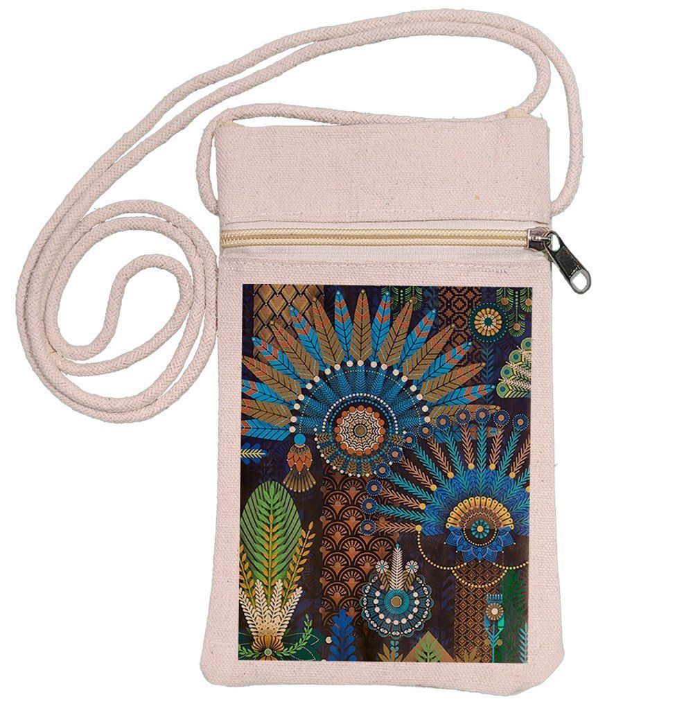 Eco-Friendly Recycled Cotton Canvas Mobile Phone Sling  Bag - Design-39 - EL8220219