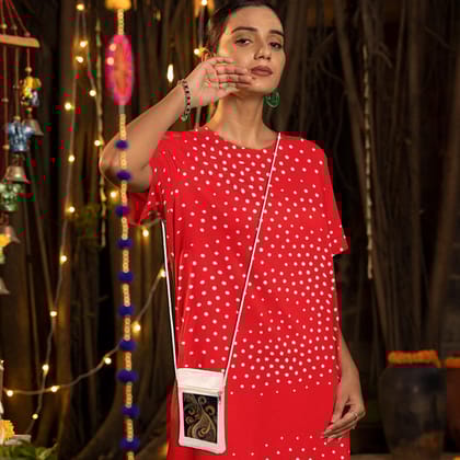 Eco-Friendly Recycled Cotton Canvas Mobile Phone Sling  Bag - Design-19 - EL8220199