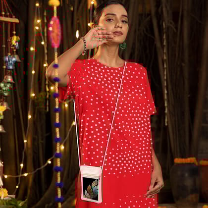 Eco-Friendly Recycled Cotton Canvas Mobile Phone Sling  Bag - Design-34 - EL8220214