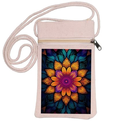 Eco-Friendly Recycled Cotton Canvas Mobile Phone Sling  Bag - Design-48 - EL8220228