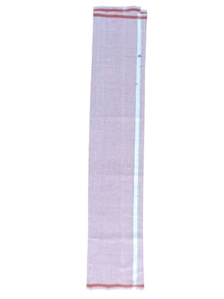 Lungi Cotton Brown With White Border For Men