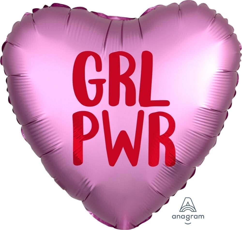 Wanna Party Girl Power Satin Pink Balloons 18" S40