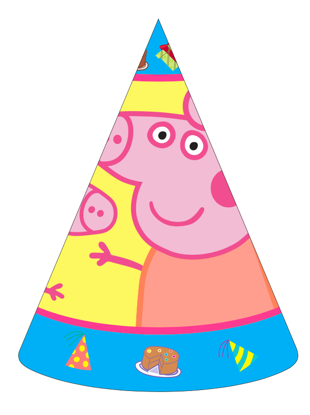 Wanna Party PePPa Pig Theme Party Hats - 8PC