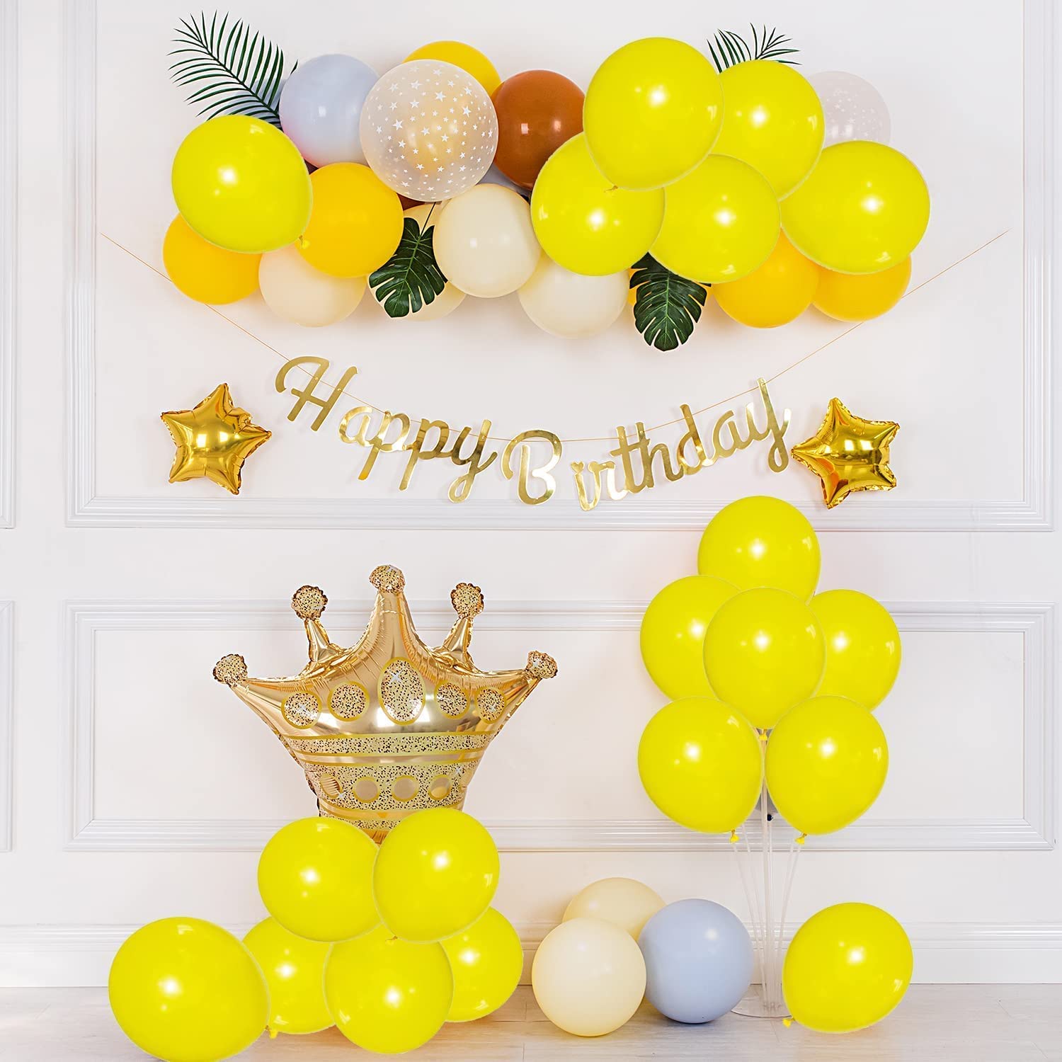 Wanna Party 10" Macaron Yellow Balloon- 20PC