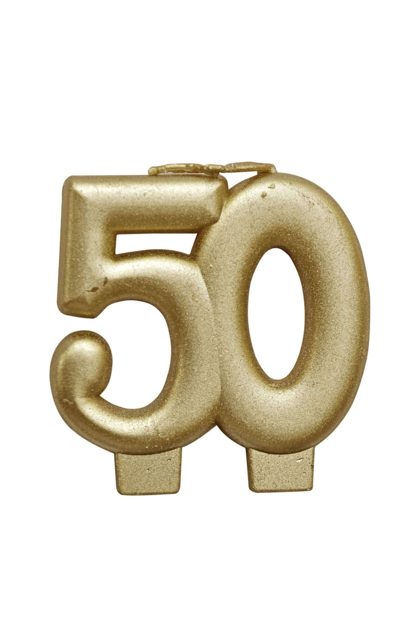 Wanna Party 50th Birthday Golden Candle - 3"