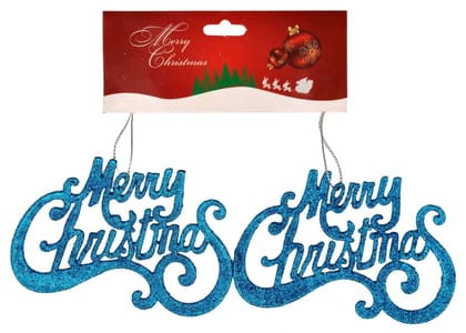Wanna Party CTO Merry Christmas Hangings Blue - 2PC