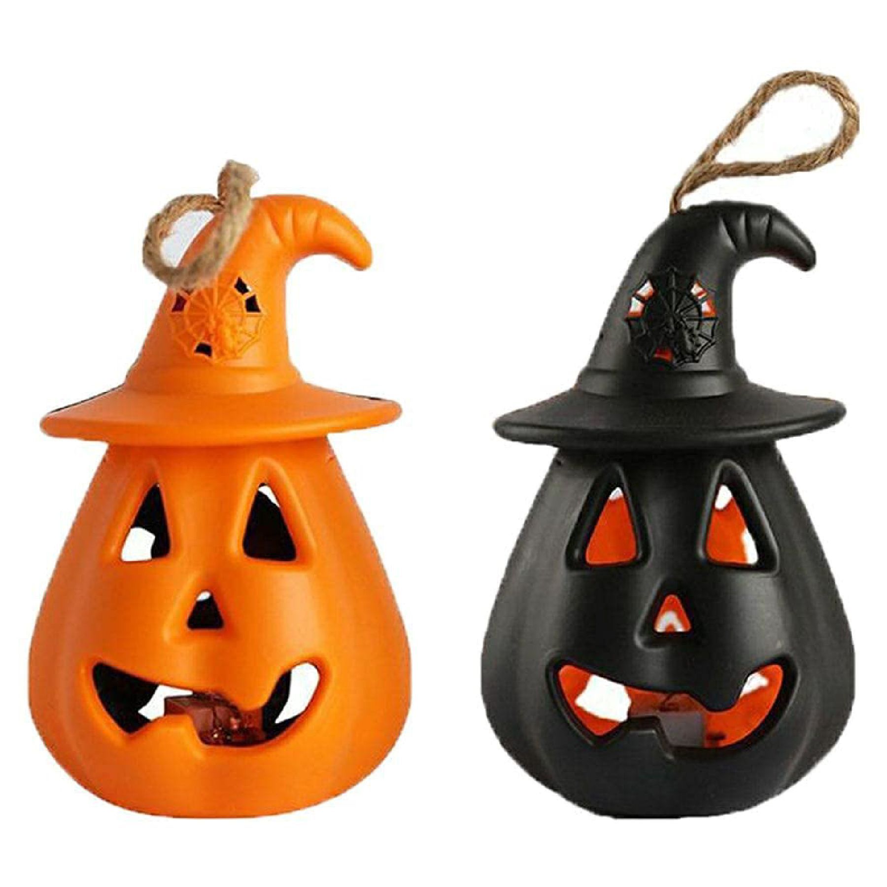 Wanna Party Halloween PumPkin Lantern Resin LED Light Skull LamP Horror