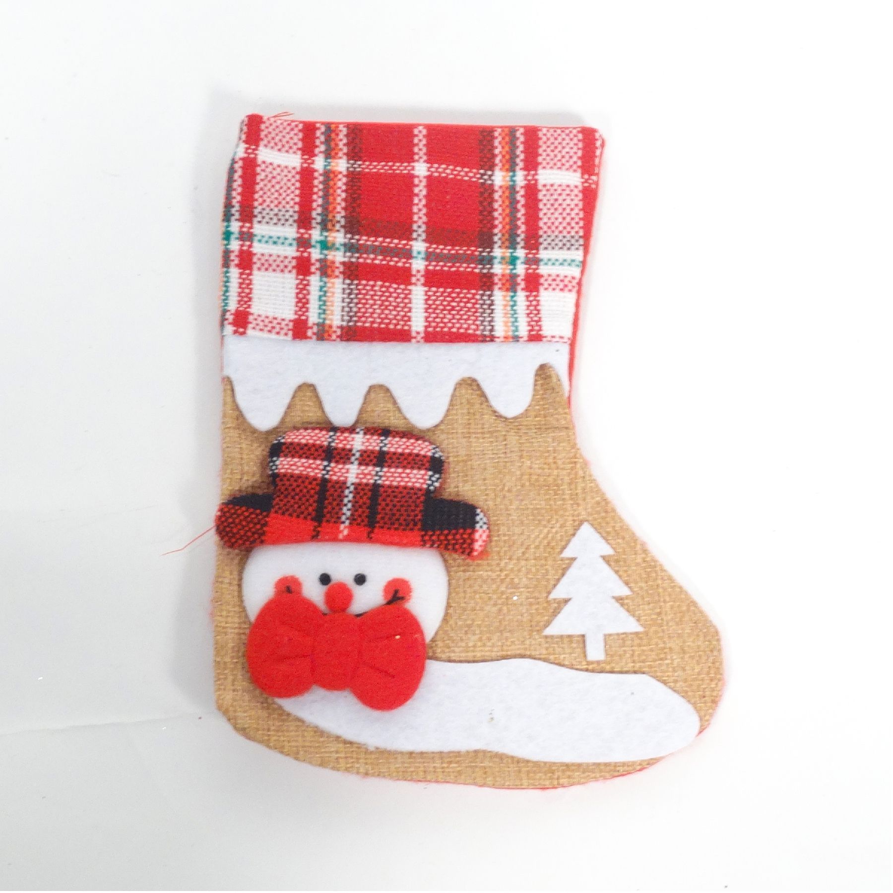 Wanna Party Red & White Chequred Christmas Stockings with Chri