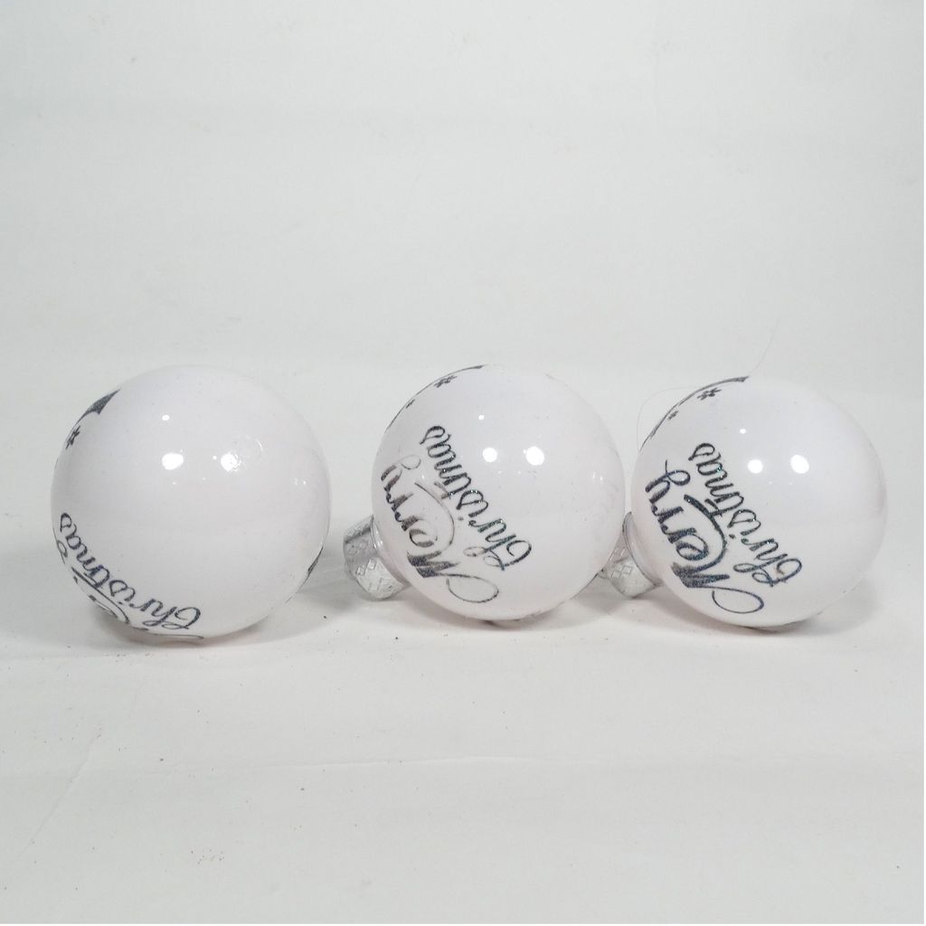 Wanna Party Fancy Merry Christmas White Balls - 3PC - Party and Festive Needs | Buy online on ZillyBuy