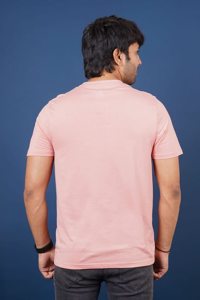 Men's Rose Tan Pima Cotton Crew Neck with Logo