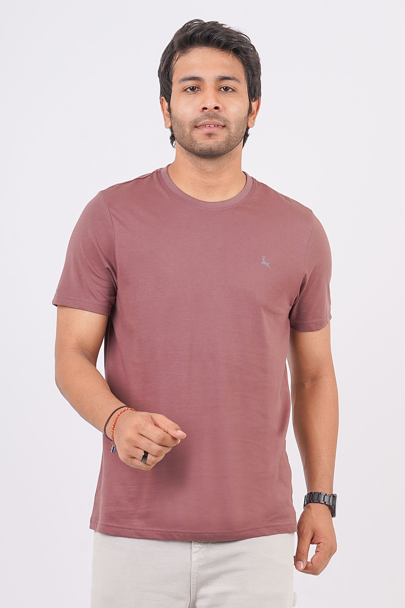 Men's Desert Rose Pima Cotton Crew Neck with Logo