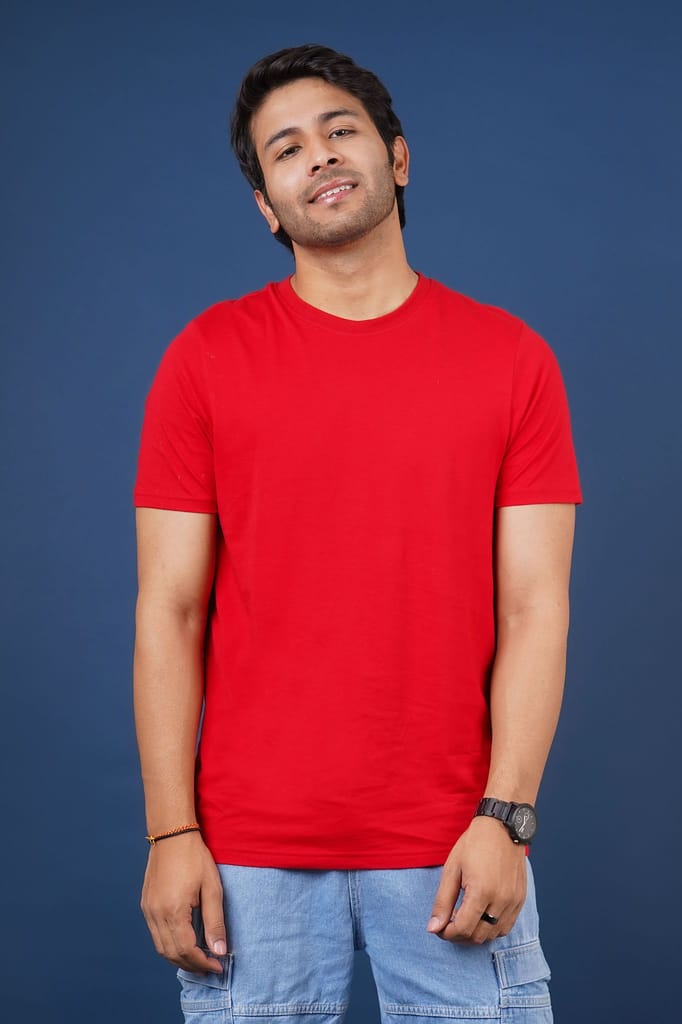 Men's Tango Red Pima Cotton Crew Neck