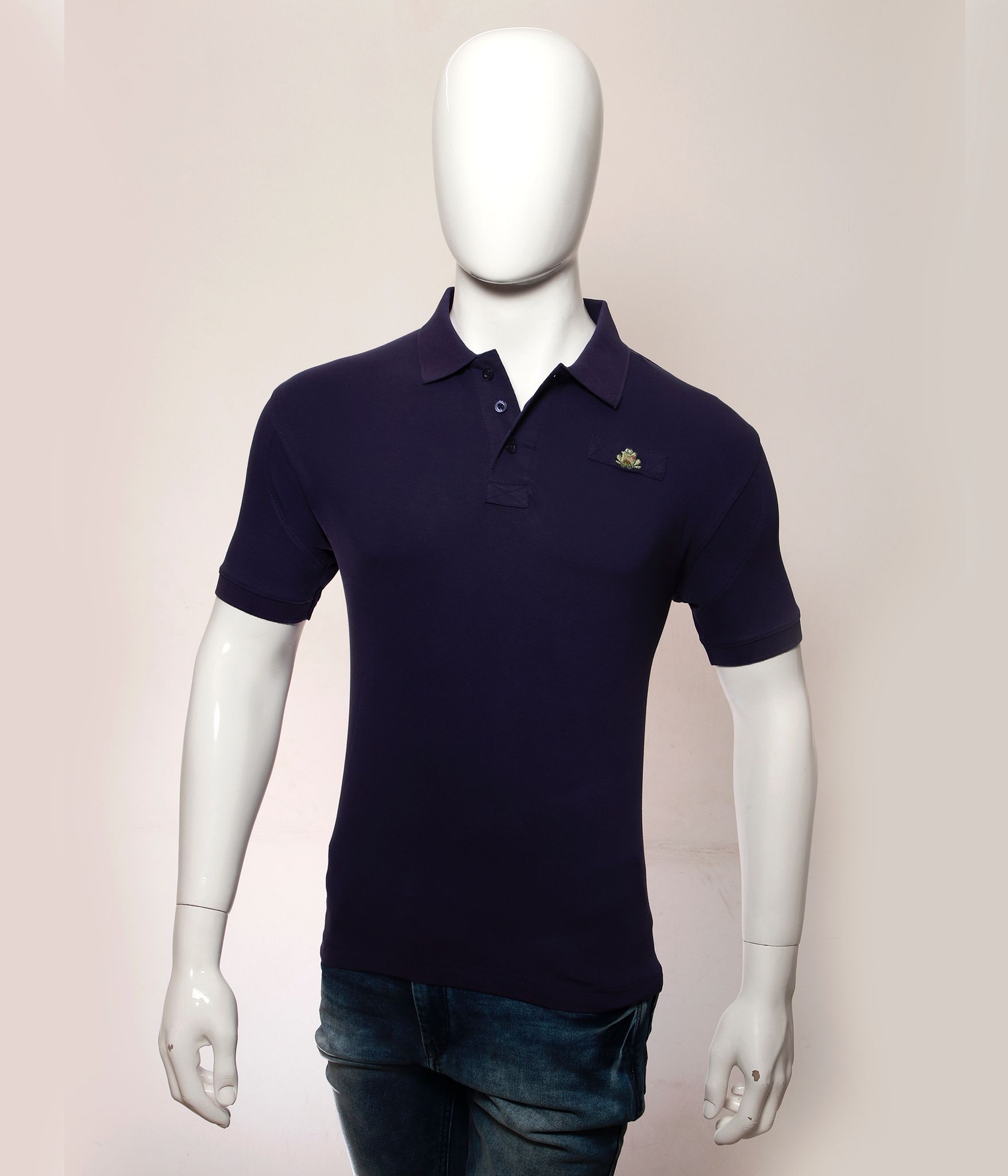 Men's Purple Solid Polo T-Shirt