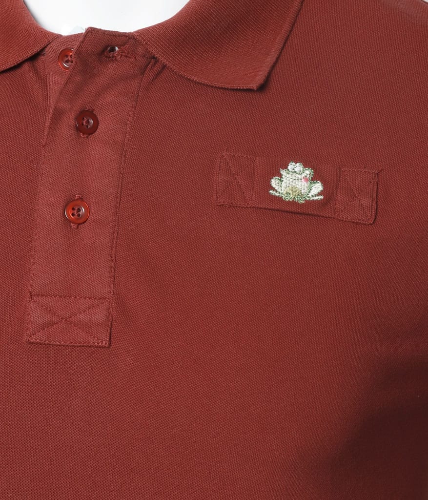 Men's Maroon Solid Polo T-Shirt