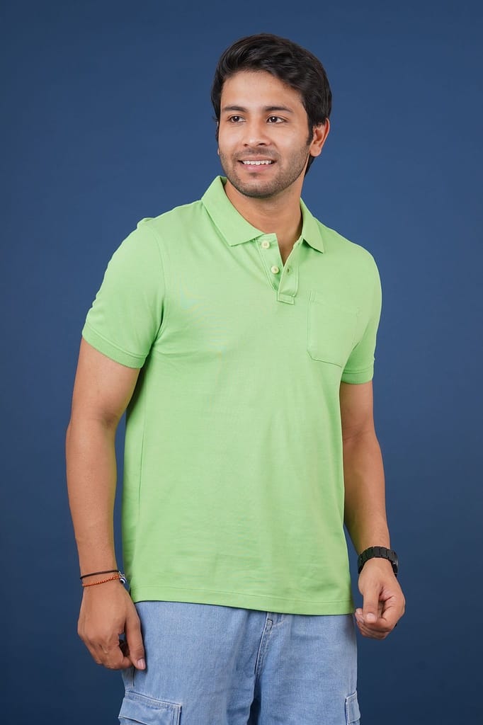 Men's Lt.Green Pocket Polo T-Shirt