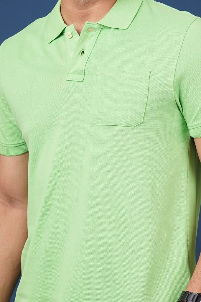 Men's Lt.Green Pocket Polo T-Shirt