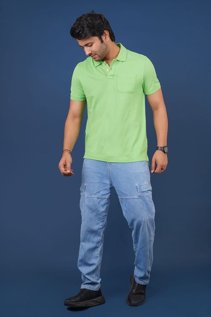 Men's Lt.Green Pocket Polo T-Shirt