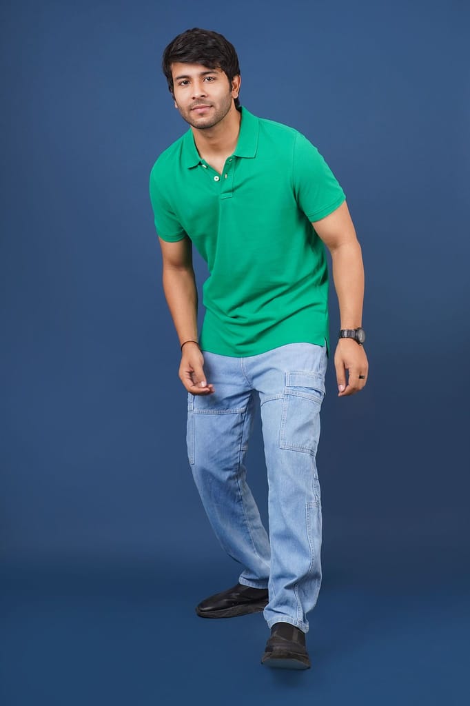 Men's Green Solid Polo T-Shirt